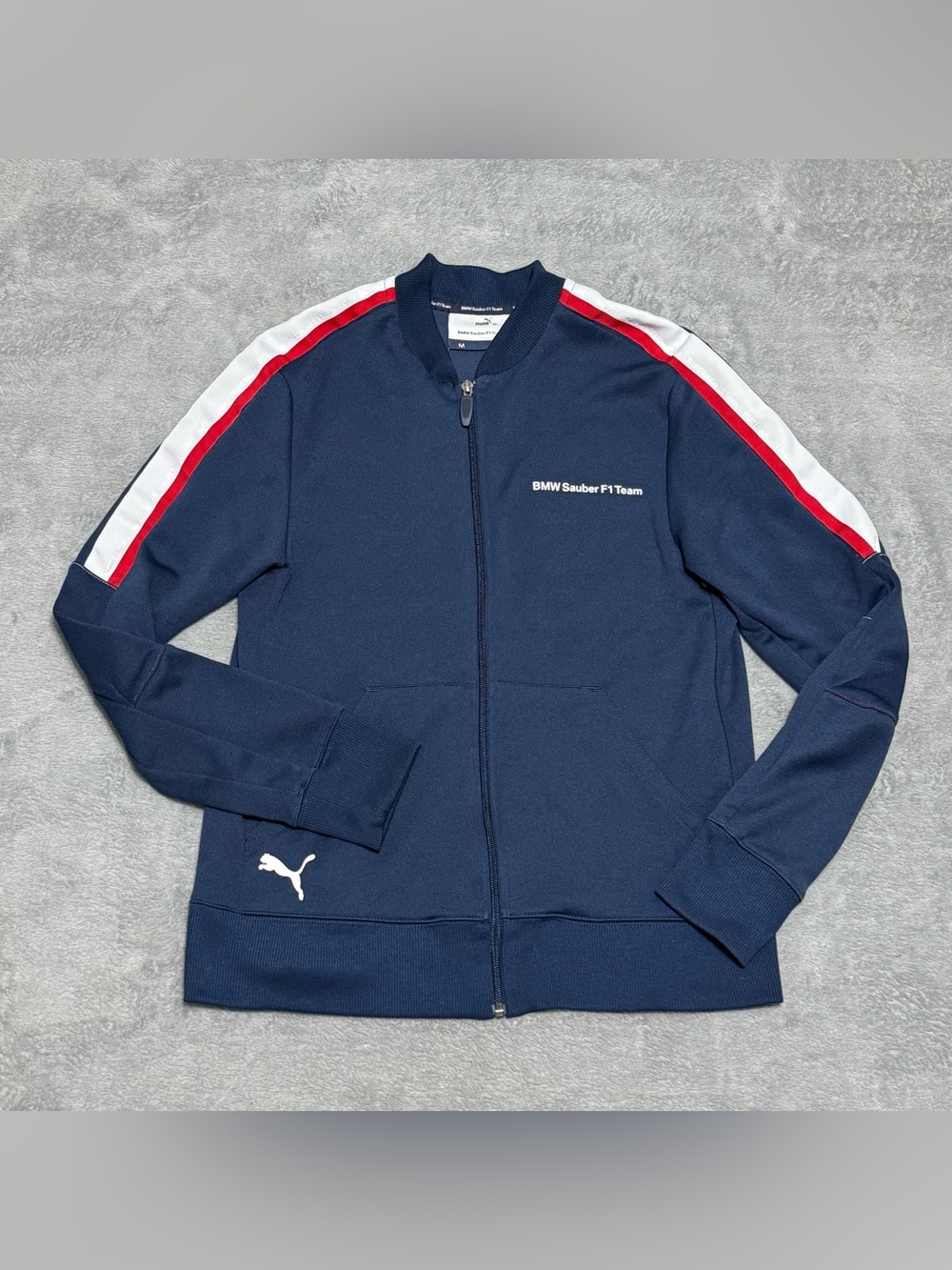 Puma BMW Sauber F1 Team Track Jacket Mens M Blue Full Zip Motorsport Y2K Racing